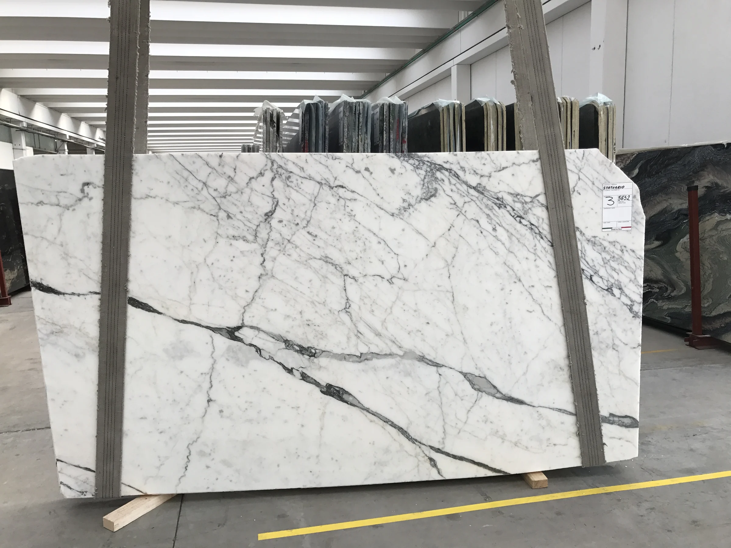 Statuario slab in stock